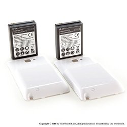 YN4L 2 X 5000MAH Extended Batteries For Samsung Galaxy Note SGH-I717 I9220 At&t With White Extended Back Cover