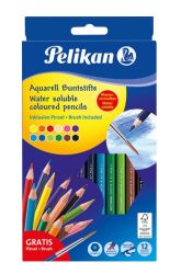 Pelican Pelikan Watersoluable Pencils 12 Colours