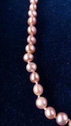 Pink Freshwater Pearls With 14CT Gold Clasp