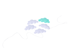 Cloud Garland - White And Mint