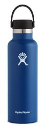 Hydro Flask 18 Oz Double Wall Vacuum Insulated Stainless Steel Leak Proof Sports Water Bottle Standard Mouth With Bpa Free Flex Cap Cobalt