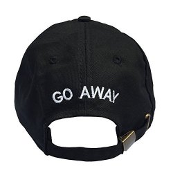 Go Away Embroidered Dad Hat 100% Cotton Baseball Cap For Men And Women Black One Size Back Band Adjustable