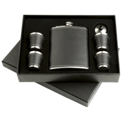 Steel Stainless 265ml Hip Flask Gift Set