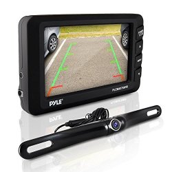Wireless Rear View Backup Camera - 4.3 Lcd Monitor Built-in Distance Scale Lines Parking reverse Assist W adjustable Slim Bar Cam Marine Grade Waterproof Night Vision