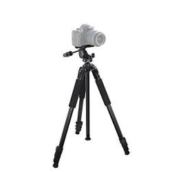 80" Heavy Duty Portable Tripod For : Canon Eos 600D Rebel T3I Kiss X5 Cameratripod - 360 Degree Pan Tilt + Quick Release Vertical Leg Adjustments