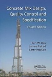 Concrete Mix Design Quality Control And Specification Paperback 4TH New Edition