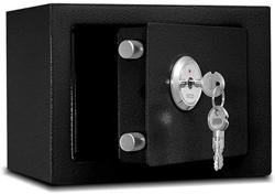 Zcf Security Safes MINI Safes Solid Steel Security Safe Box Key Lock Great For Home Office Hotel Business Usejewelry Cash Valuables Storage Color :