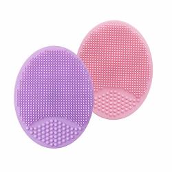 Face Scrubber Soft Silicone Facial Cleansing Brush Wash Sponge Massage Pore Blackhead Removing Exfoliating Scrub For Sensitive Greasy Dry And All Kinds Of Skin