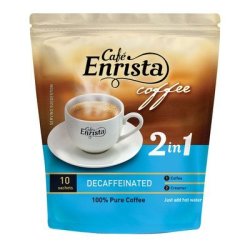 Cafe Enrista 2IN1 Decaffeinated Instant Coffee 10 X 12G Sachets