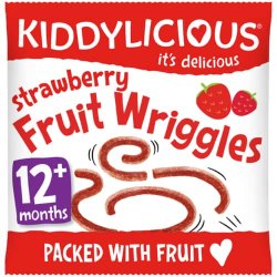 Kiddylicious Fruit Wriggles Strawberry 12G - 12 Months+