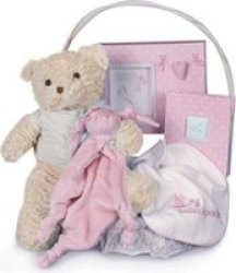 Bebedeparis 0 to 6 Months Memories Essential Baby Gift Basket in Pink