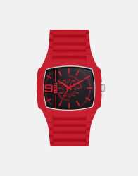 Diesel Cliffhanger 2.0 Red Silicone Watch - One Size Fits All Red