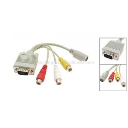 OEM Vga To 3 Rca S Video Cable 10cm