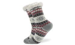 Winter Fleece Lined Socks Heat Lock Grey - 3 Pairs