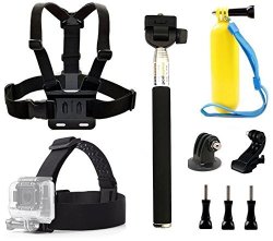 Dovob Gopro Hero 5 Accessories Kits Bundle Included Head Strap + Chest Belt Strap +handle Monopod +floating Hand Grip For Action Camera Gopro Hero