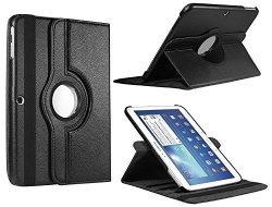 Samsung Galaxy Tab 4 10.1 Case Kingsource Pu Leather Case For Samsung Galaxy Tab 4 10.1 SM-T530NU Pu Leather 360 Rotating Stand Cover Auto Sleep wake Feature Color Black