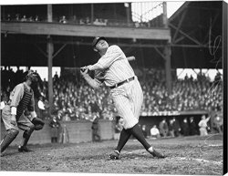 Babe Ruth Seattle Dugdale Park 1924 By Lantern Press Canvas Art Wall Picture Museum Wrapped With Black Sides 28 X 22 Inches