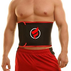Fitru Waist Trimmer Weight Loss Ab Belt For Women & Men - Waist Trainer Stomach Wrap Red Xxl: 10" X 60"