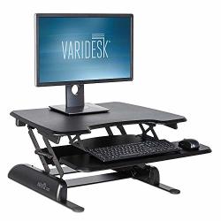 Deals On Varidesk Basic 30 Inch Standing Desk Riser With Adjustable Height Converter Wide Keyboard Tray And Stable Weighted Base Black Compare Prices Shop Online Pricecheck