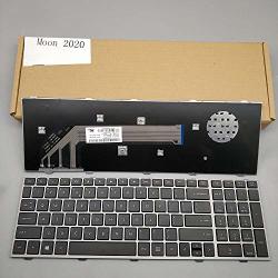 MOON2020 New Laptop Keyboard With Frame For Hp Probook 4540S 4540 4545S Series Compatible With Part Number 702237-001 683491-001 701485-001 Grey Frame Us Layout