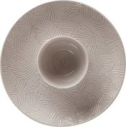 Maxwell & Williams Maxwell And Williams Dune Serving Dish With Dip Well 30CM Taupe