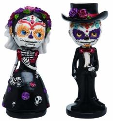 Dod Day Of The Dead Bobble Head Large Wedding Cake Topper Figurine Bride And Groom Set