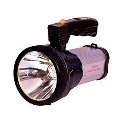 Odear Rechargeable LED Spotlight Handheld Portable Searchlight Super Bright Flashlight Outdoor Torch Lantern With Power Bank For Hunting Walk The Dog Silver