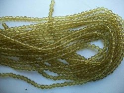 Yellow Glass Facetted BEADS-4MM-85PC