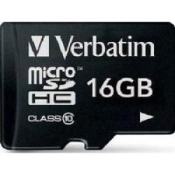 Verbatim 16GB MicroSDHC Class 10 Memory Card
