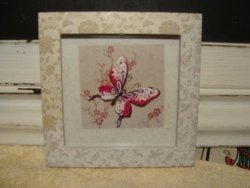 Set Of 2 Identical Frames Featuring A Butterly For Your Daughters Bedroom