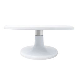 Professional Metal Turntable White Cake Stand For Decorating 30.5 X 13