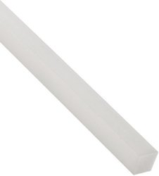Acetal Copolymer Rectangular Bar Opaque White Standard Tolerance Astm D6100 1" Thickness 1" Width 6" Length