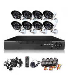 8 Channel Cctv Kit With 900 Tvl Night Vision Outdoor Cameras Support 3g And Phone Viewing