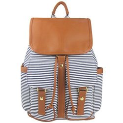 Canvas L.s.risunup School Backpack For Teen Girls Schoolbag College Women Casual Hiking Daypack Purses 006 Stripe