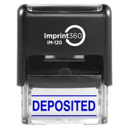 Imprint 360 AS-IMP1128B Deposited With Upper And Lower Bars Blue Ink Heavy Du...