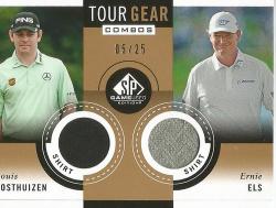 Louis Oosthuizen ernie Els - "authentic Tour Gear" Trading Card 5 Of 25 - By Upper Deck 2014