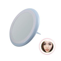Raylans LED Lighted Mirror With 10 LED Lights Makeup Mirror Light Strap Finger Ring Stand 90FOLDABLE Swivel Ring Portable Travel Cosmetic Mirror