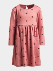 Younger Girl&apos S Pink Daisy Print Empire Dress