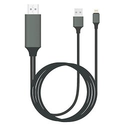 Lightning To HDMI Iphone To HDMI Cable Lightning Digital Av To HDMI Adapter 6.5FT 1080P Hdtv Cable For Iphone Ipad Ipod Plug And Play