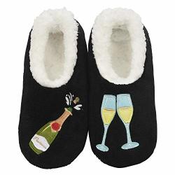 Snoozies Pairables Womens Slippers - House Slippers - Prosecco Black - Medium