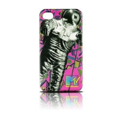 Hard Shell Case For Apple Iphone 4 4S - Mtv - Pink Moon Man