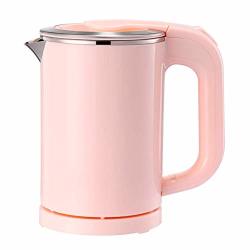 Portable Electric Kettle - 0.5L MINI Stainless Steel Travel Kettle - Water Touch Inner Surface Without Plastic & Cool Touch Outer Surface Pink