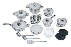 22 Piece Stainless Steel Cookware Set