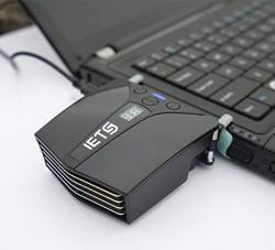 Iets Laptop Fan Cooler With Temperature Display Side-draft Portable Intelligent Notebook Radiator Rapid Cooling Adjustable Speed Auto-temp Detection