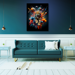 Canvas Wall Art Decor - Charge Of The Cheetah Artwork