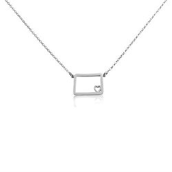 Belcho USA 925 Sterling Silver Small Colorado State Necklace