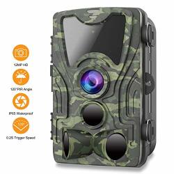FHDCAM Trail Camera 1080P HD Wildlife Game Hunting Cam With Motion Activated Night Vision 120 Wide Angle Lens Waterproof Wildlife Camera For Outdoor Surveillance