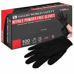 black latex free gloves