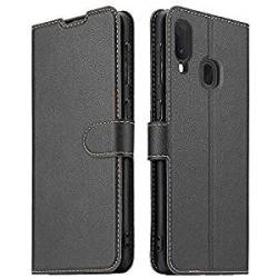 ELESNOW Case Compatible Samsung Galaxy A20E High-grade Leather Flip Wallet Phone Case Cover For