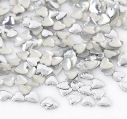 100PCS Aluminum Tone 4MM Heart Studs For Nail Art & Crafts